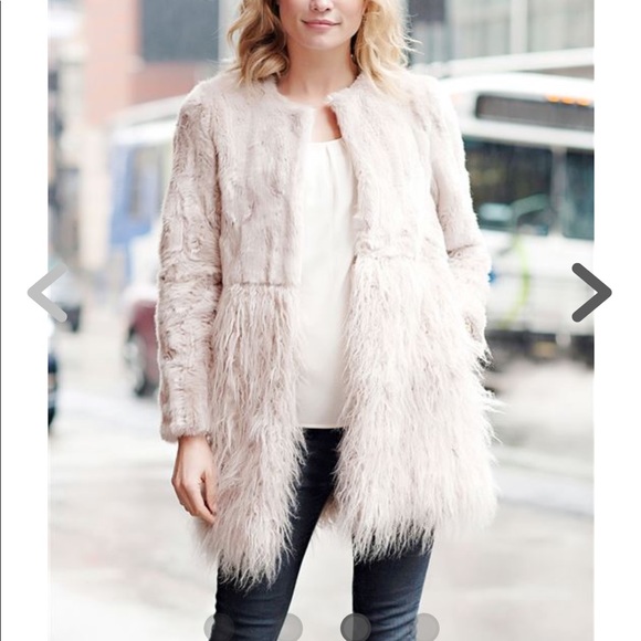 Donna Salyers FABULOUS FURS BLUSH COAT APRÈS SKI - Picture 1 of 6